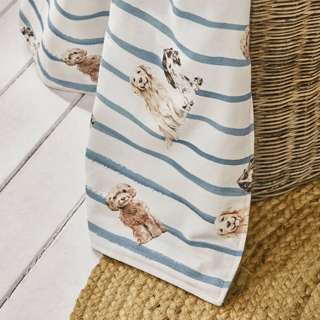 Loberon Plaid voor Honden Schnuffel - Crème/Blauw