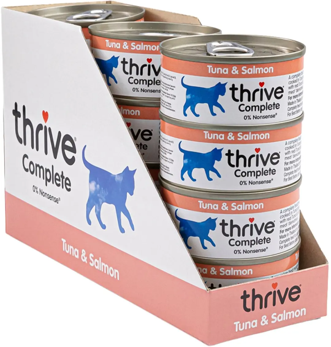 Thrive Complete Kattenvoer Tonijn Garnalen Inktvis 12x75g