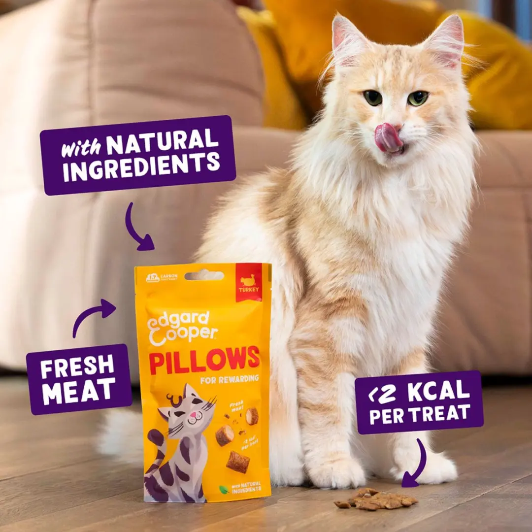 Edgard & Cooper Pillows Kalkoen Kattensnack 60g