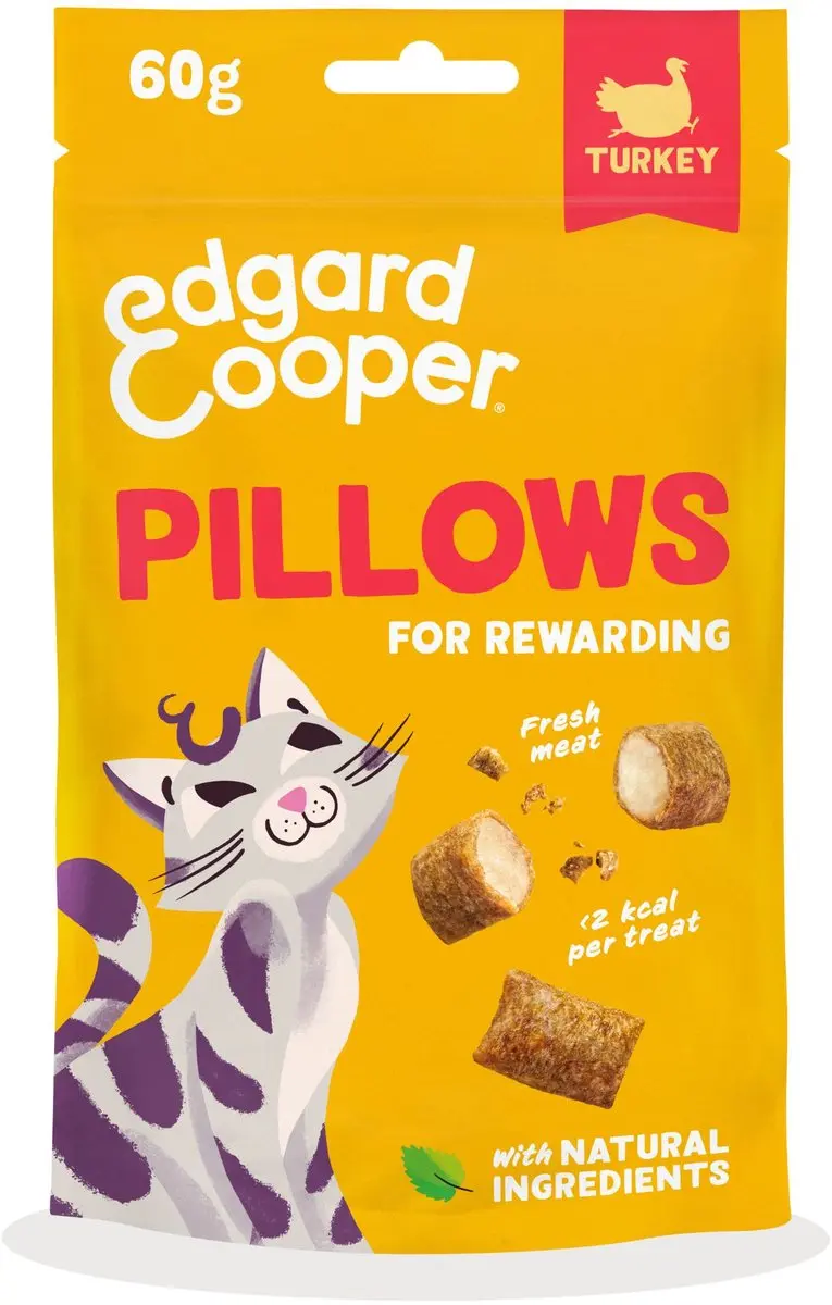 Edgard & Cooper Pillows Kalkoen Kattensnack 60g