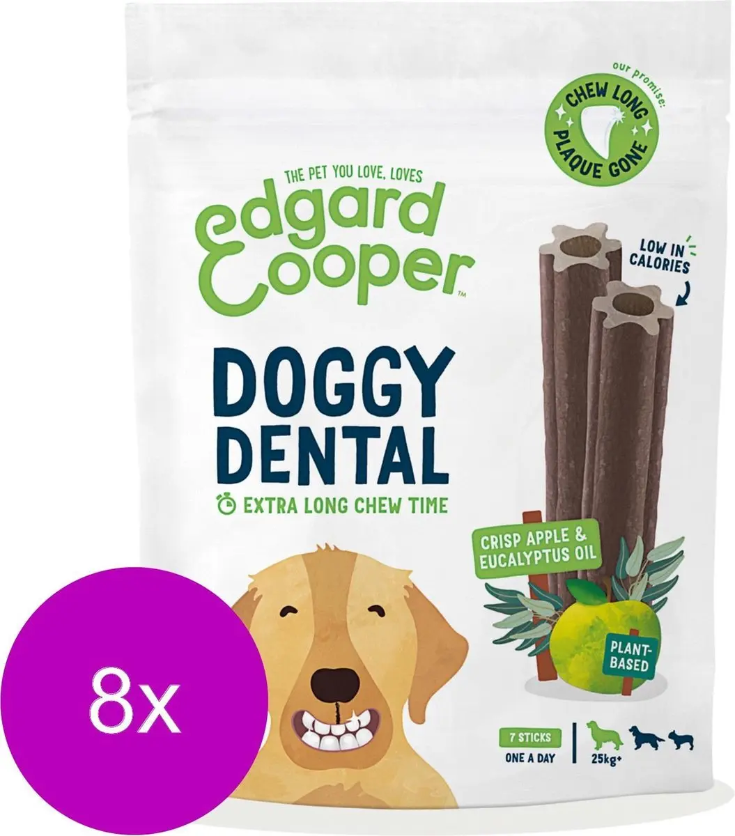 Edgard & Cooper Doggy Dental Appel Hondensnacks - 8 Stuks
