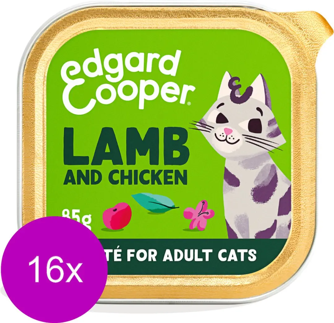 Edgard & Cooper Gesteriliseerde Kattenvoer Lam & Kip 85g