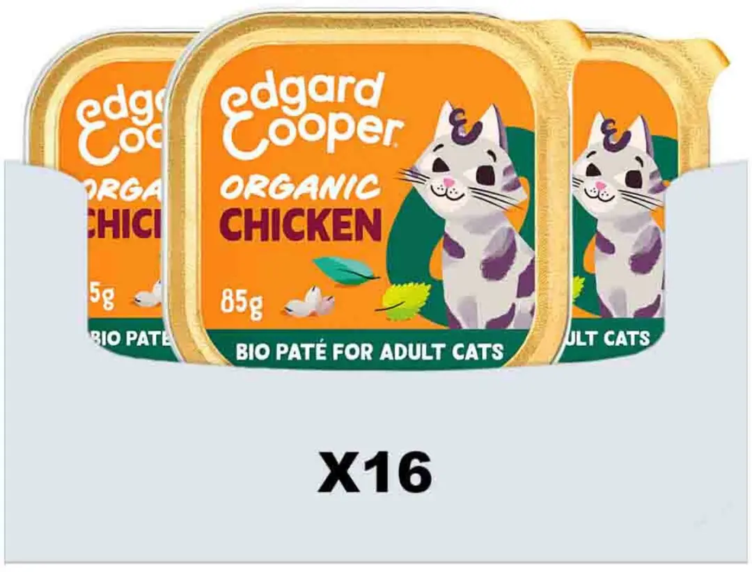 Edgard & Cooper Biologisch Natvoer Gesteriliseerde Kat 85g - 16 Stuks Kip - afbeelding 6 van 6