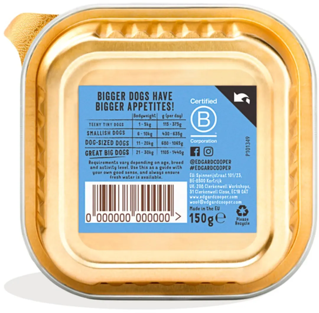 Edgard & Cooper Kuipje Natvoer Honden Zalm & Kalkoen - 11x150g
