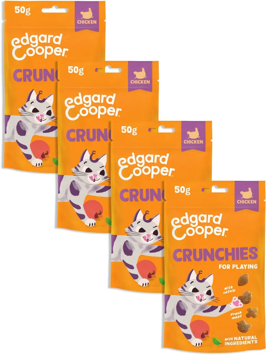 Edgard & Cooper Cruchies Kip Kattenkruid 200g