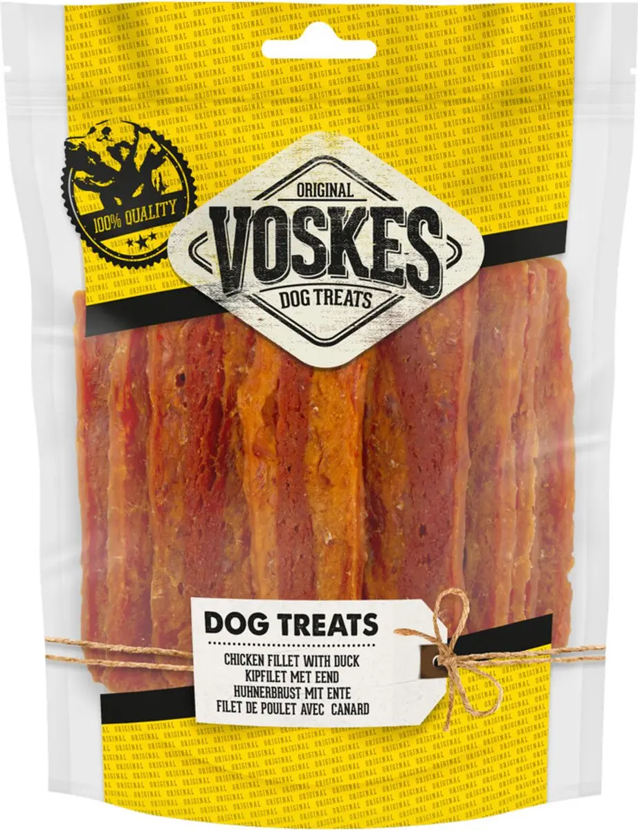 Voskes Hondensnacks Kipfilet & Eend - 10x400g