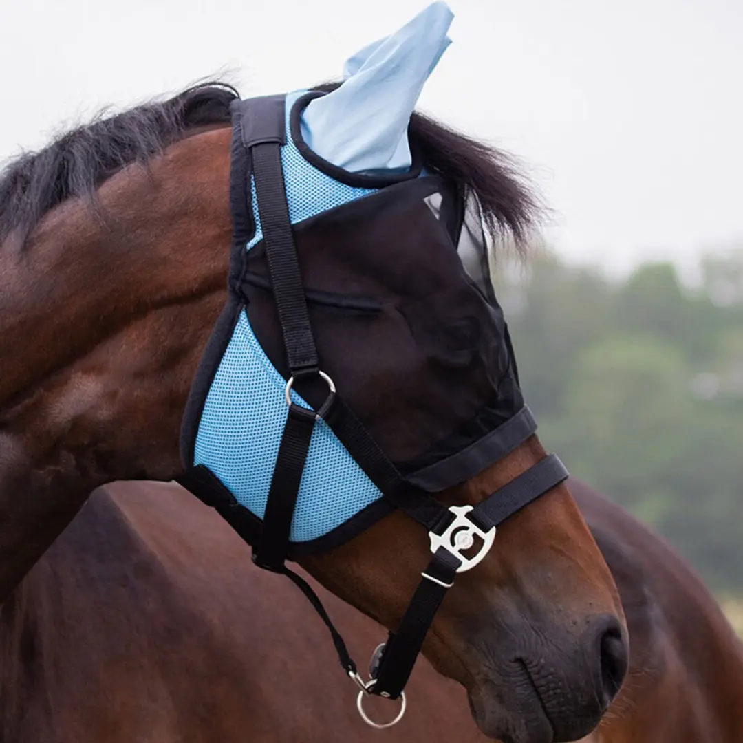 QHP Vliegenmasker Lichtblauw