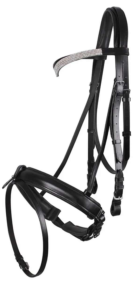 QHP HOOFDSTEL DRAFT HORSE ELEGANCE Zwart
