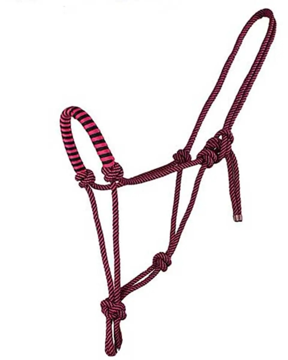 Qhp Touwhalsterset Color Donkerroze