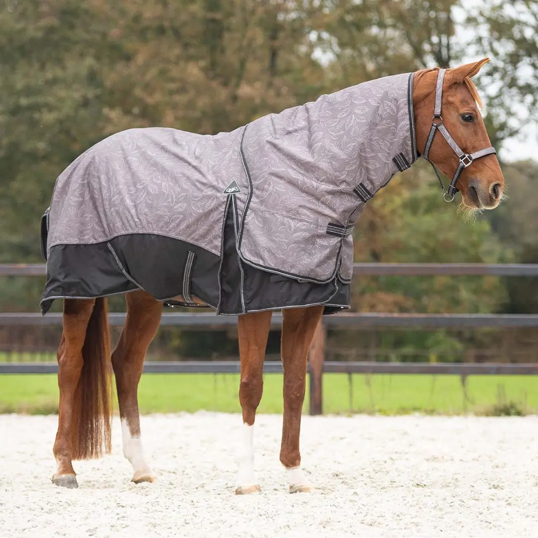 Qhp Deken Qhp Turnout Collection Afneembare Hals 150gr Grijs