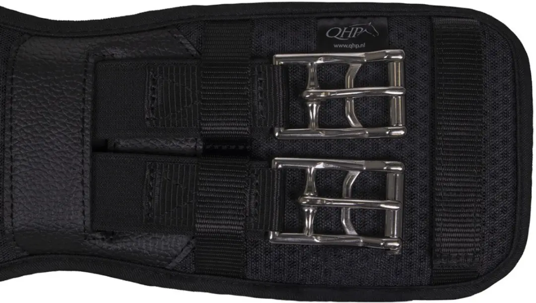 QHP Dressuursingel Air Mesh - Zwart - afbeelding 6 van 6