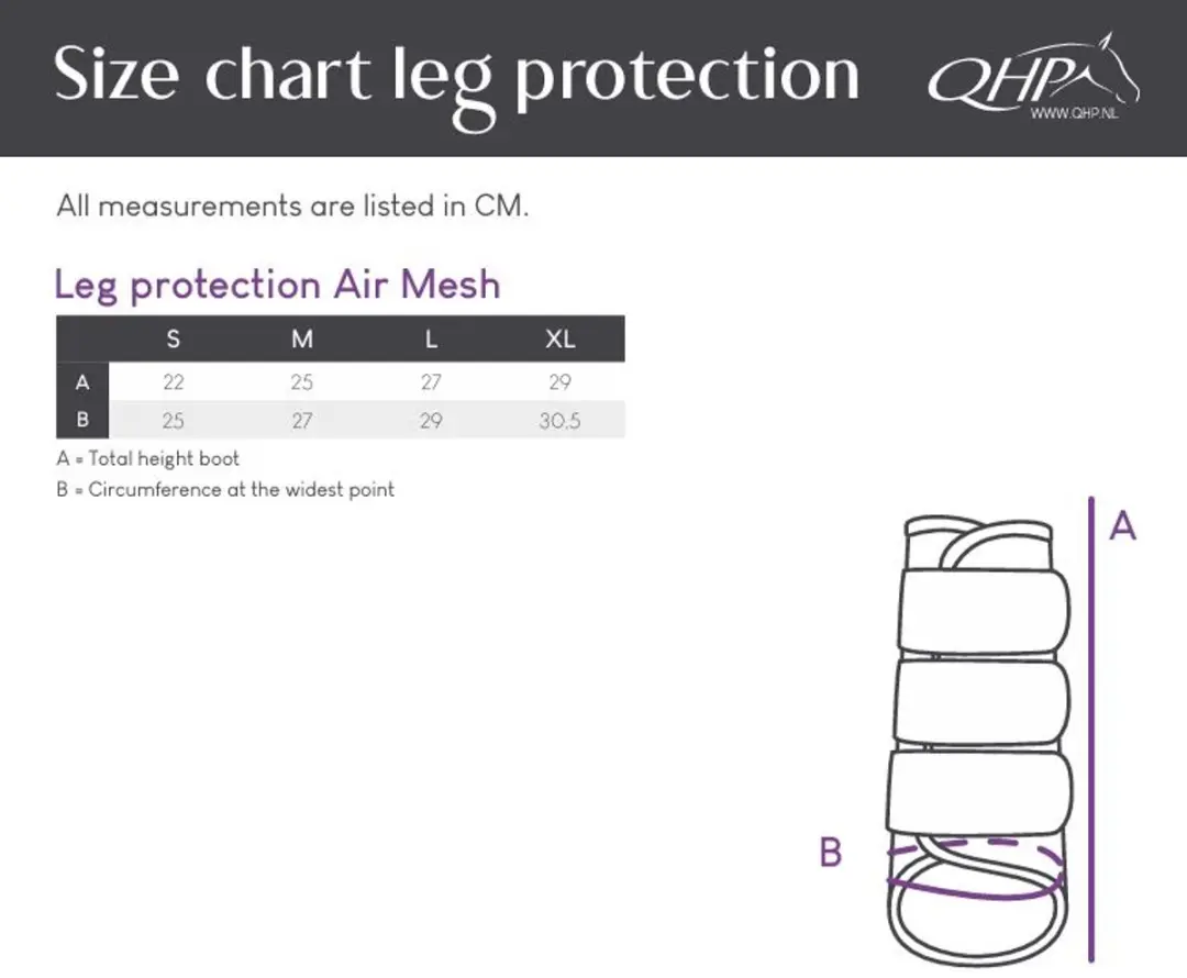 QHP Beenbeschermers Air Mesh - Zwart S - afbeelding 6 van 6