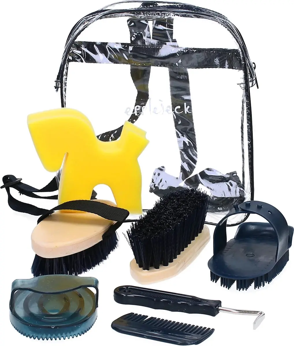 Epplejeck Poetsset Donkerblauw - Paardenset met borstels - afbeelding 2 van 2