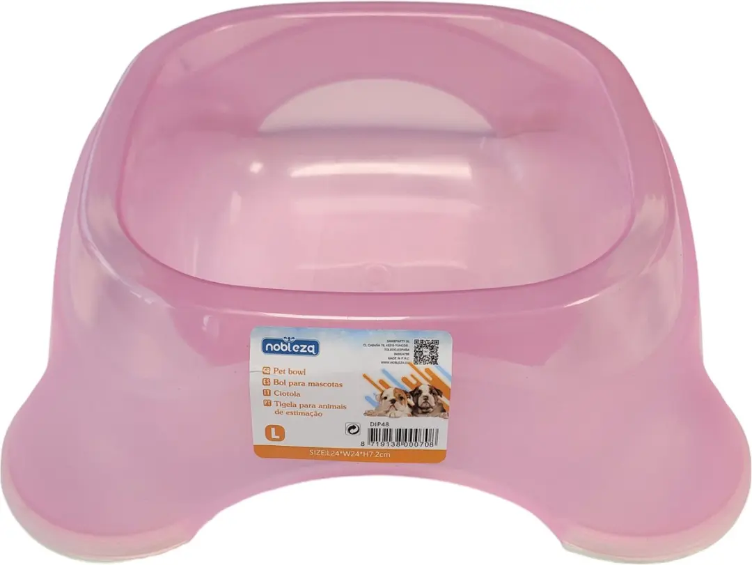 Nobleza Voerbak Drinkbak Hond Roze - Maat L - 850ml