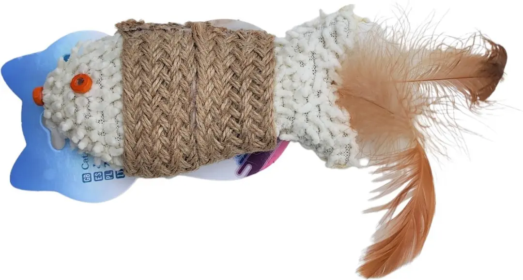Nobleza Kattenspeeltje Vis - Natuurlijk Speelgoed 14x7cm