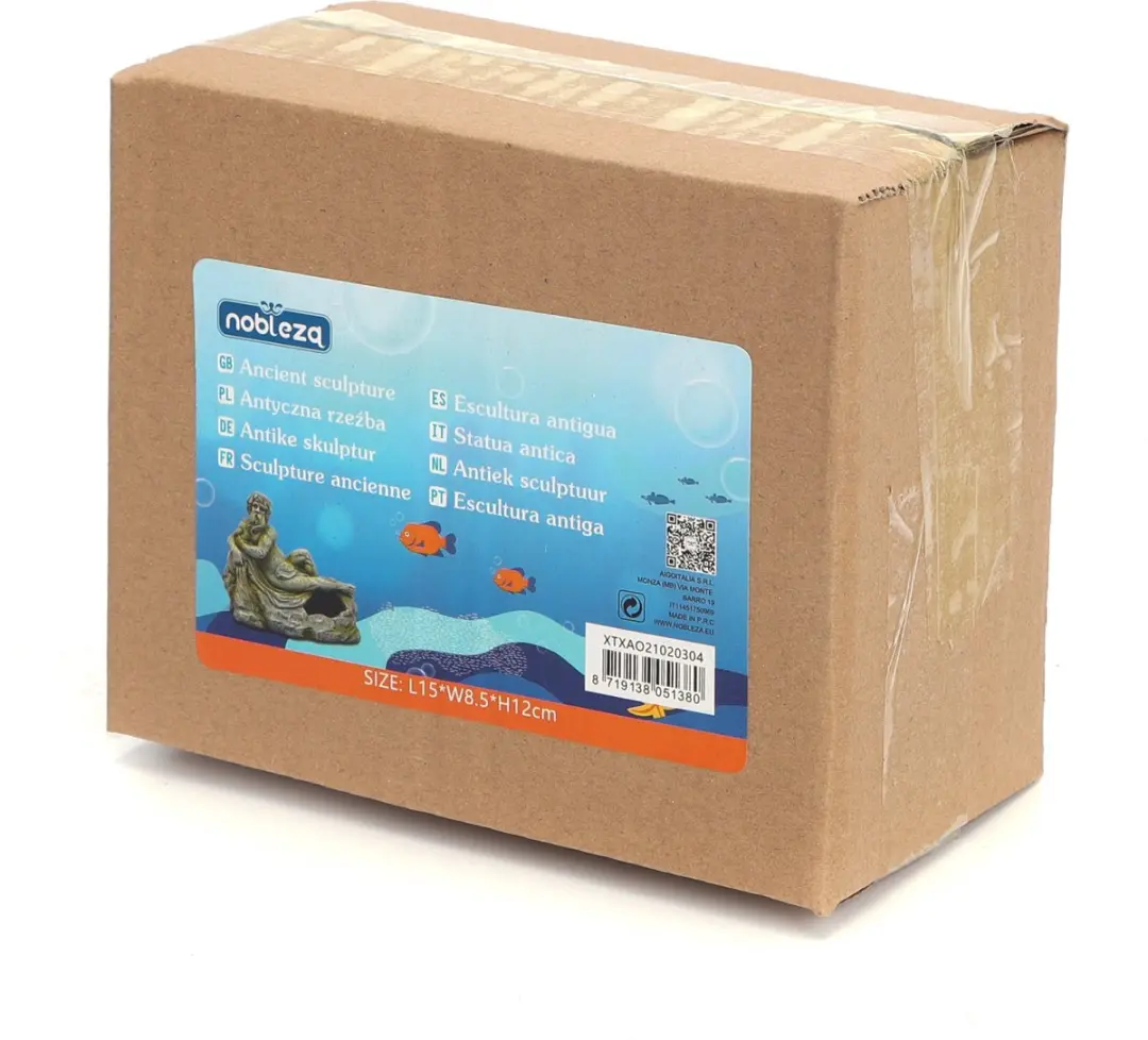 Nobleza Grieks Beeld Aquariumdecoratie 15cm - Steen - afbeelding 4 van 4