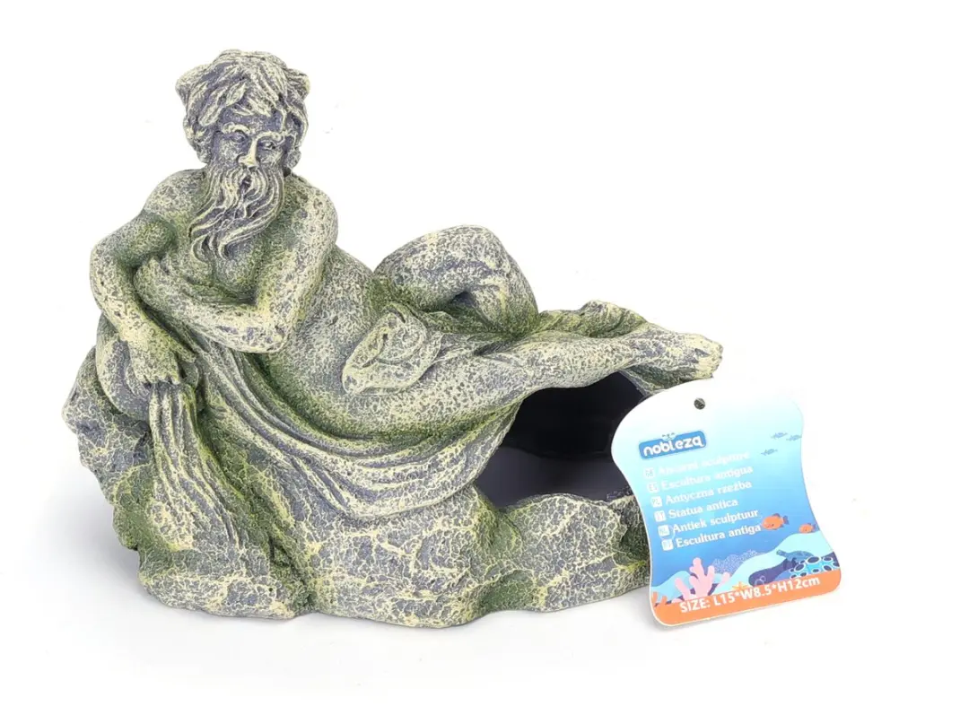 Nobleza Grieks Beeld Aquariumdecoratie 15cm - Steen - afbeelding 3 van 4