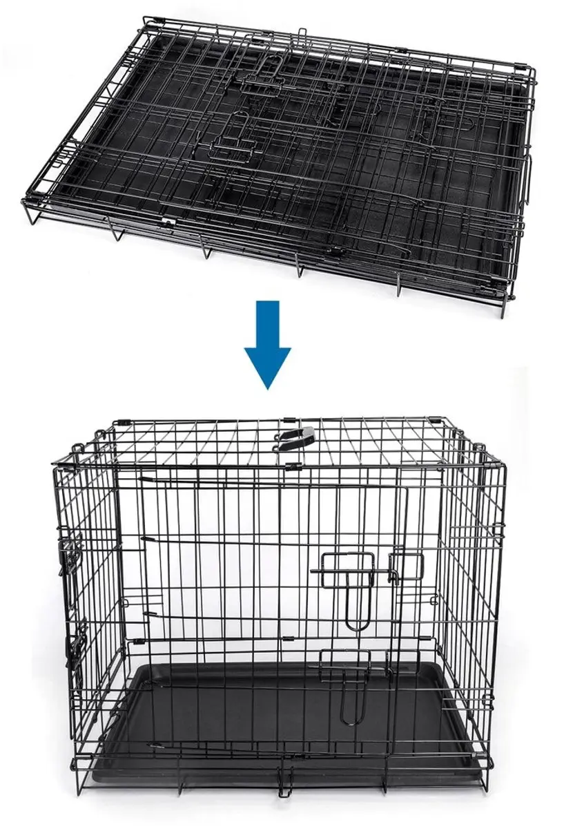 Nobleza Hondenbench XL - 2 Deuren - 106x71,5x76cm - Zwart - afbeelding 6 van 6