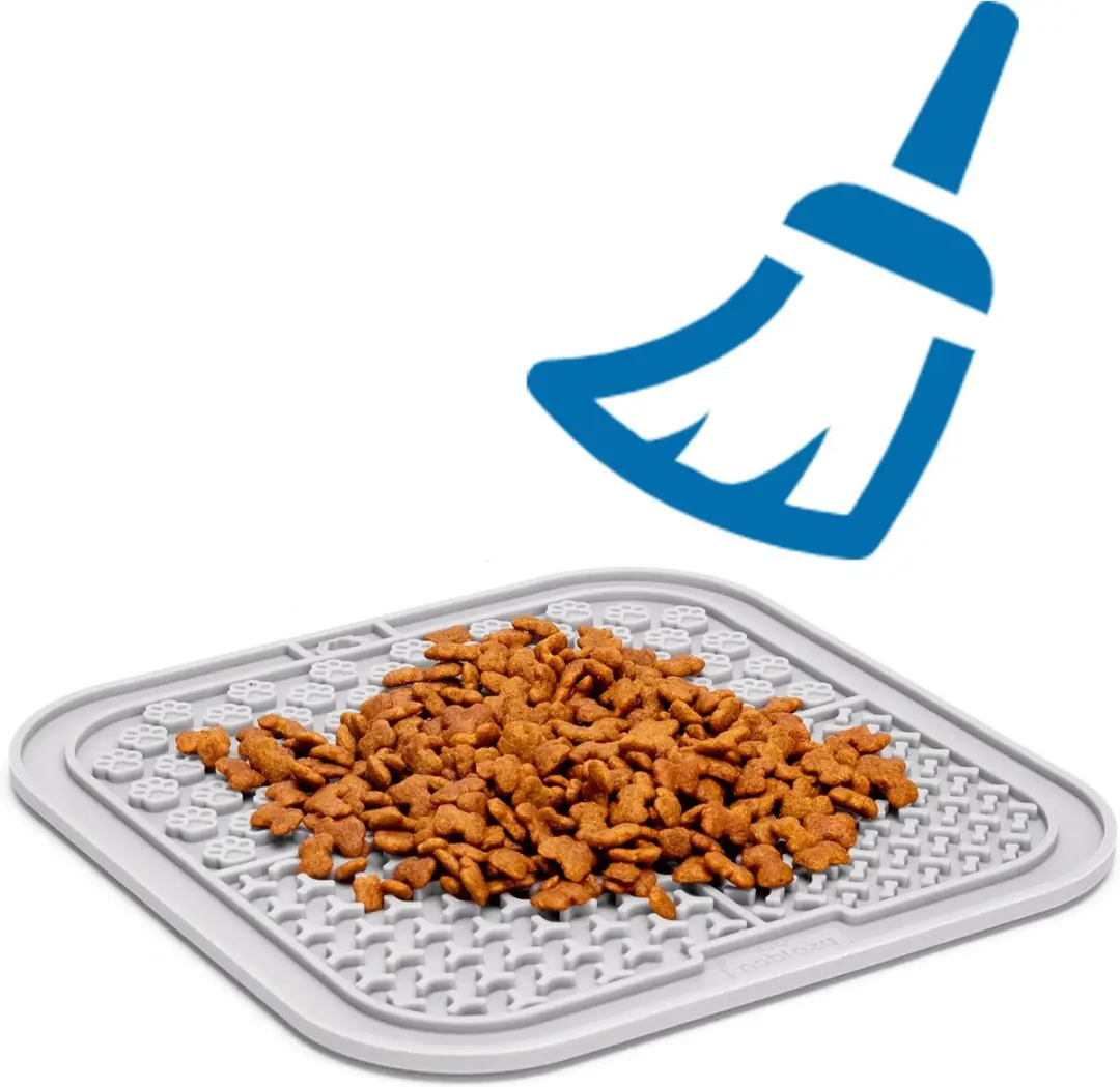 Nobleza Likmat Slowfeeder Voermat 20x20cm - Grijs