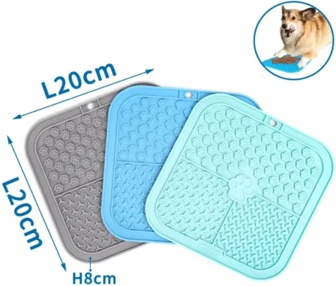 Nobleza Likmat Slowfeeder Voermat 20x20cm - Grijs