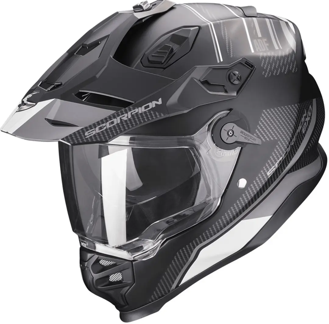Scorpion ADF-9000 Air Desert Mat Zwart-Zilver Adventure Helm