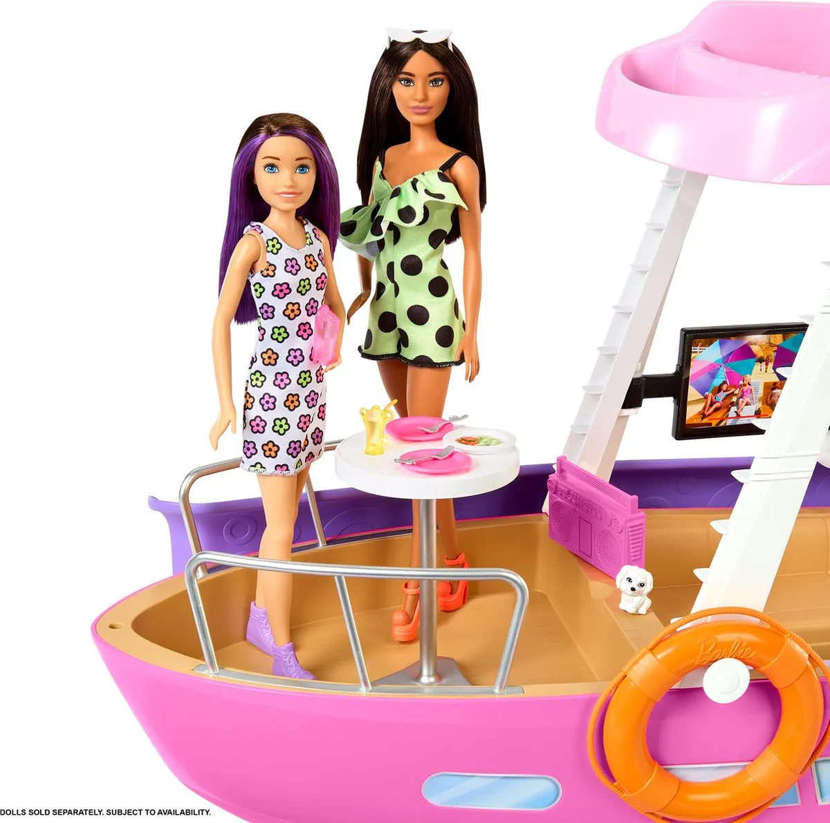 Barbie Droomboot Speelset HJV37 - Glijbaan & Meubels