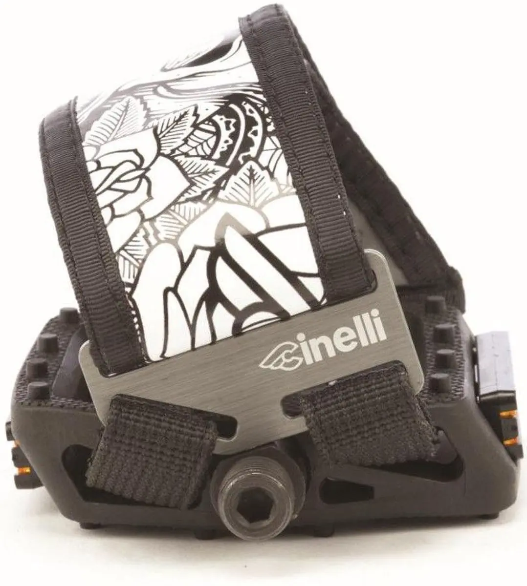 Cinelli Kinks Straps Mike Giant Pedaalriemen - Zwart/Wit - afbeelding 5 van 6