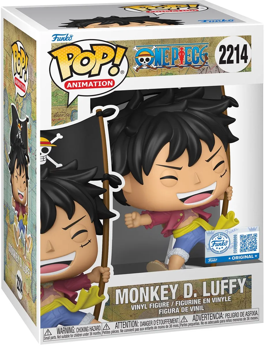 Funko Pop! One Piece Monkey D. Luffy met Vlag #2114 - Multi