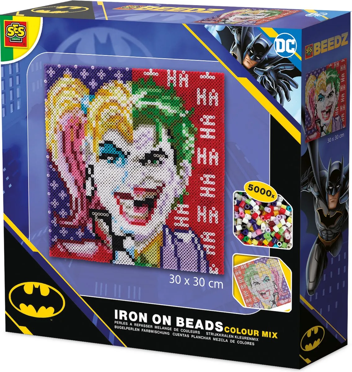 SES Creative Beedz Art DC Batman Joker/Harley Quinn Strijkkralen 5000 Stuks