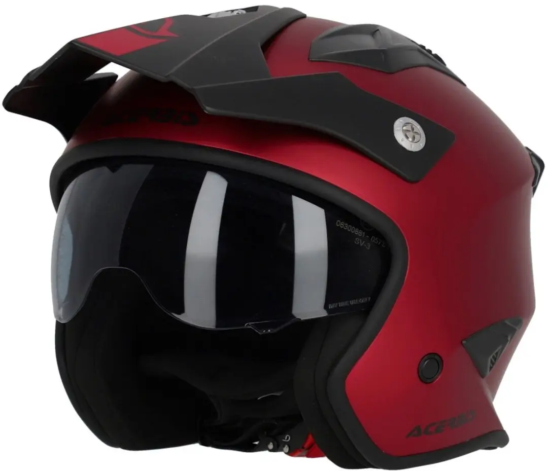 Acerbis Aria Metallic Mat Rood Jethelm