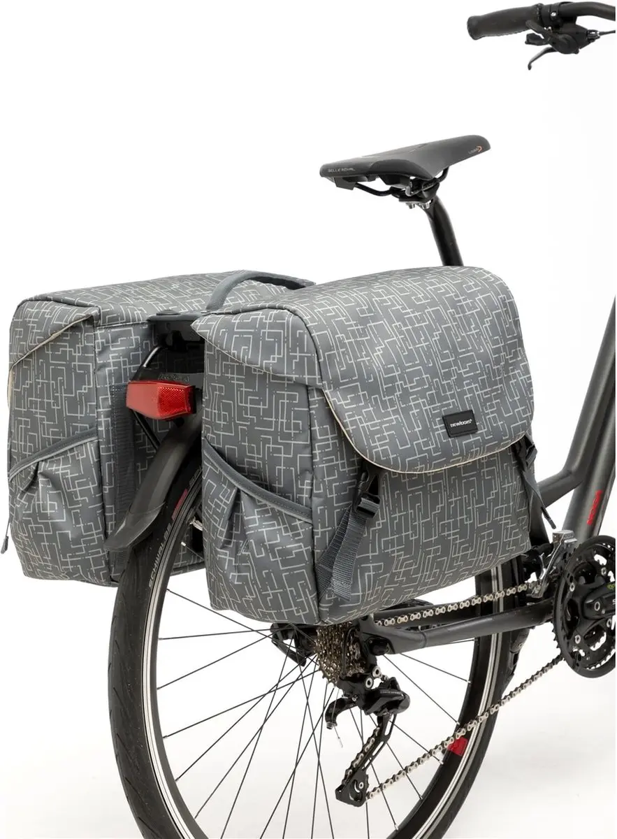 New Looxs Ivy Mondi Joy Dubbele Fietstas 38L - Grijs - afbeelding 6 van 6
