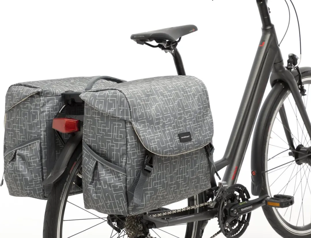 New Looxs Ivy Mondi Joy Dubbele Fietstas 38L - Grijs