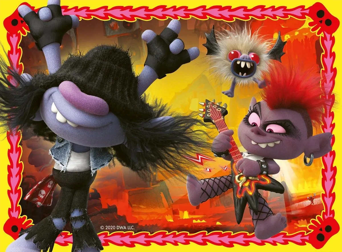Ravensburger Trolls 2 World Tour 4-in-1 Puzzel - 12/16/20/24 Stuks