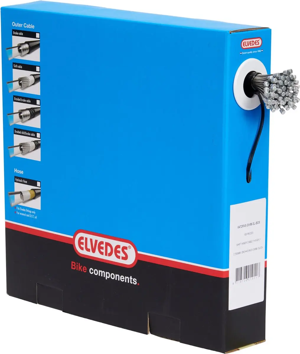 Elvedes binnenkabel RVS 2250mm 1x19 strengen 1,1mm N-nippel - afbeelding 5 van 6