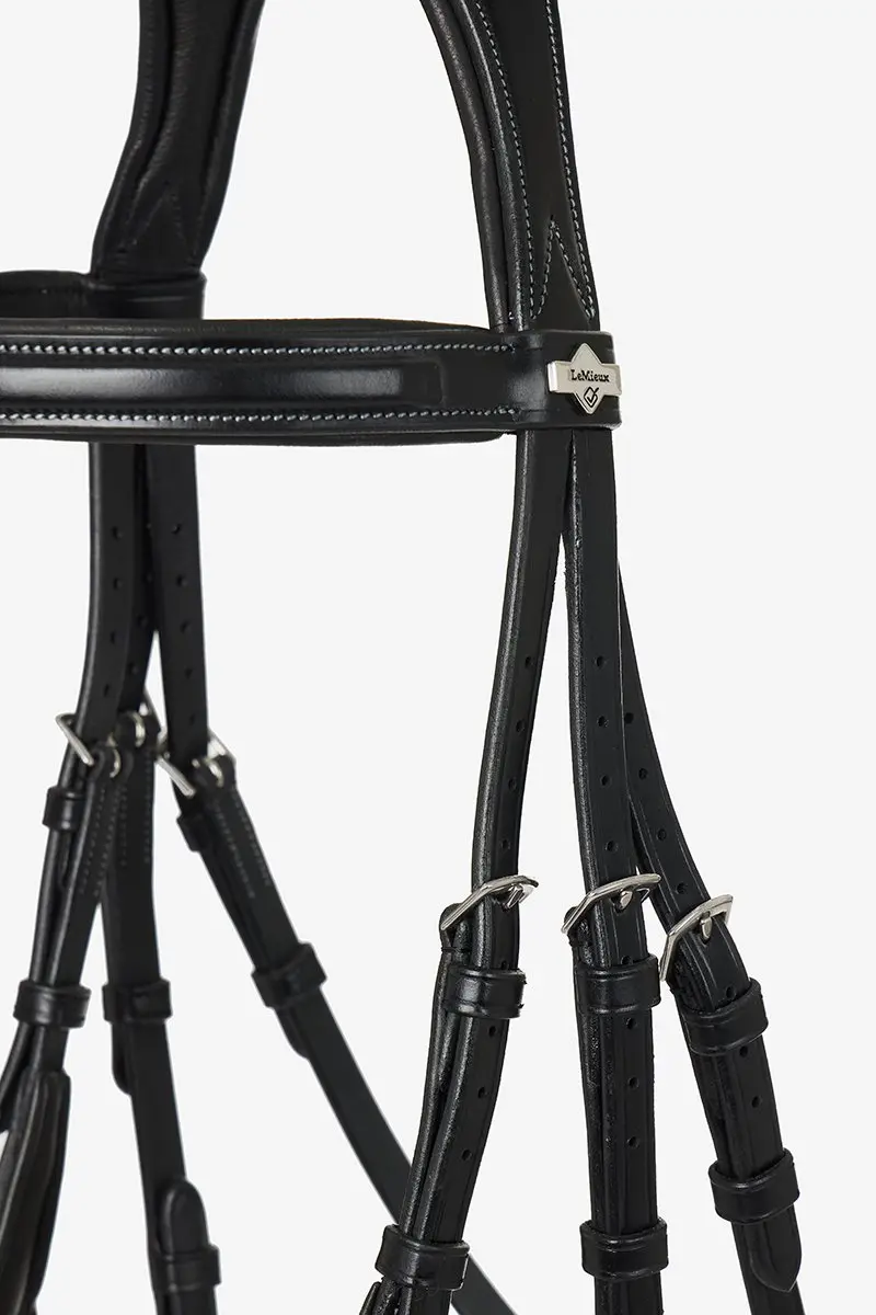 LeMieux Kudos Crackle Hoofdstel - Pony - Zwart/Zilver
