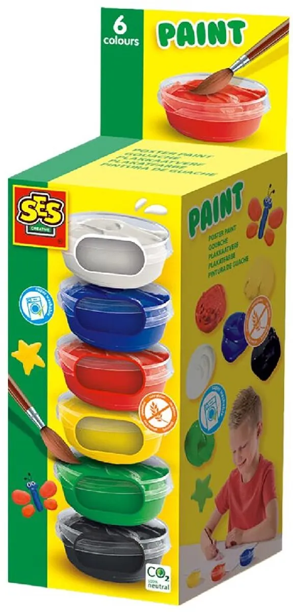SES Creative Plakkaatverf Original - 6x45ml