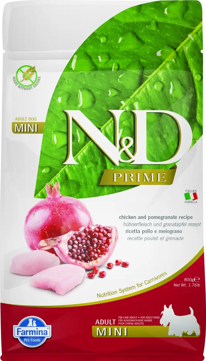 N&D Prime hondenvoeding Kip small breed 800 gr.