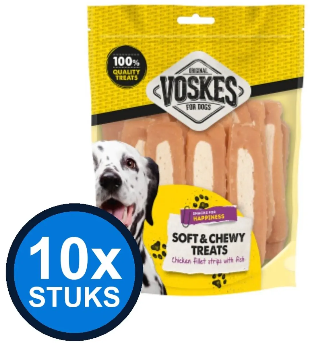 10x Voskes Kipfilet Strips met Vis