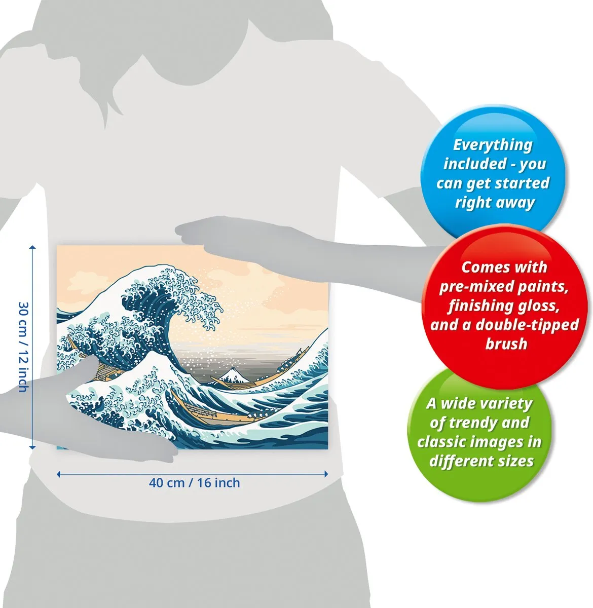 Ravensburger CreArt Hokusai The Great Wave Schilderen op nummer - Multicolor