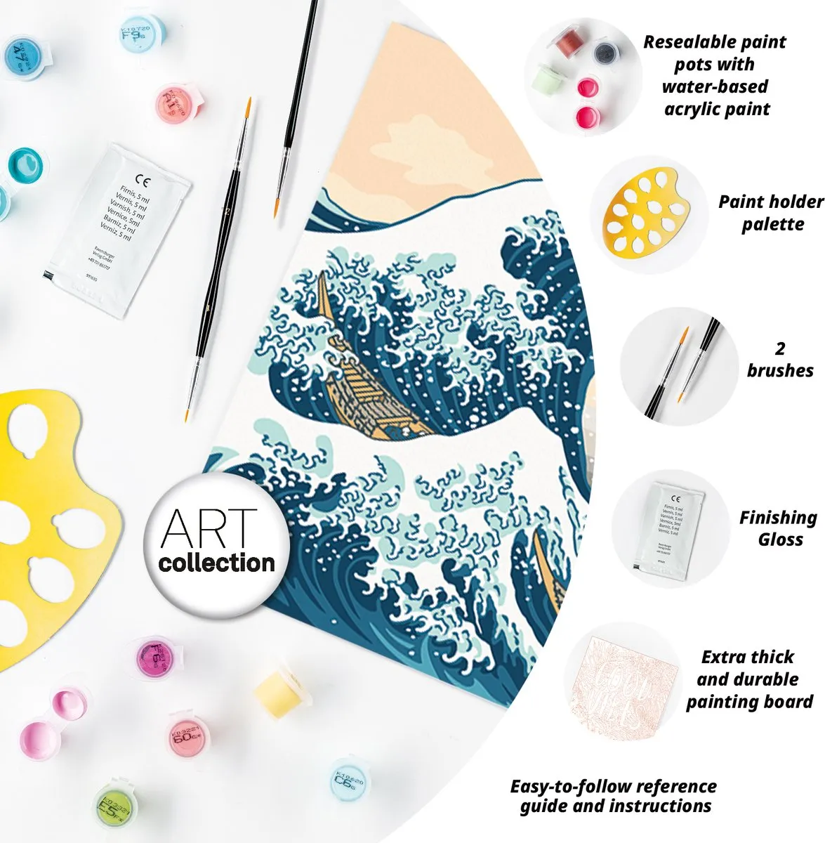 Ravensburger CreArt Hokusai The Great Wave Schilderen op nummer - Multicolor