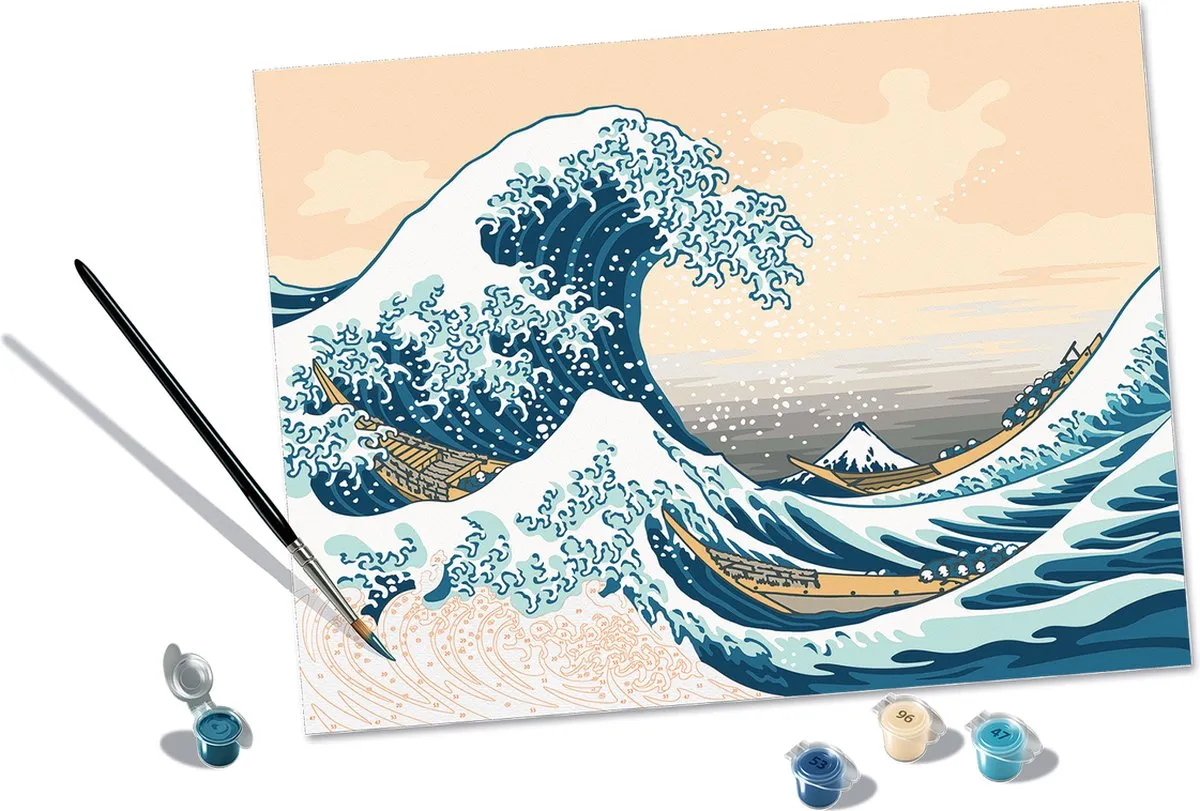 Ravensburger CreArt Hokusai The Great Wave Schilderen op nummer - Multicolor