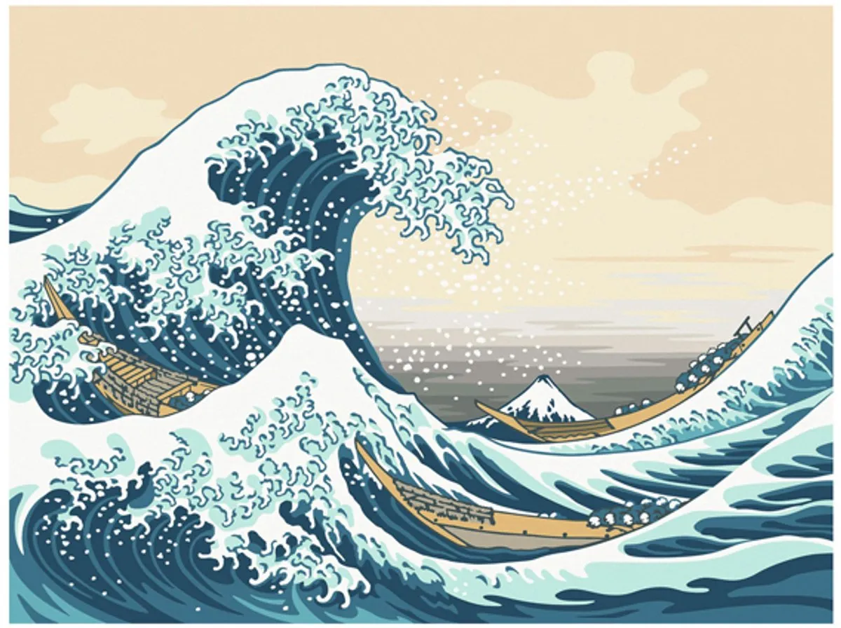 Ravensburger CreArt Hokusai The Great Wave Schilderen op nummer - Multicolor