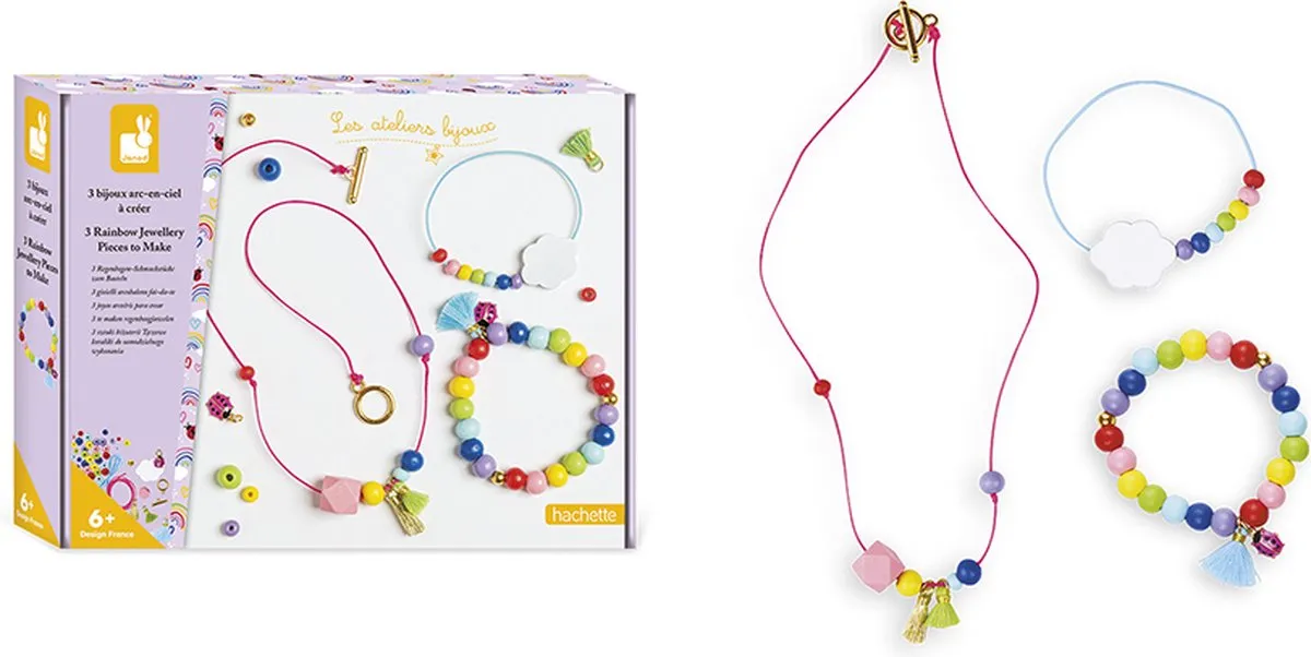 Janod Atelier Bijoux Sieraden maken Regenboog - 7 Kleuren