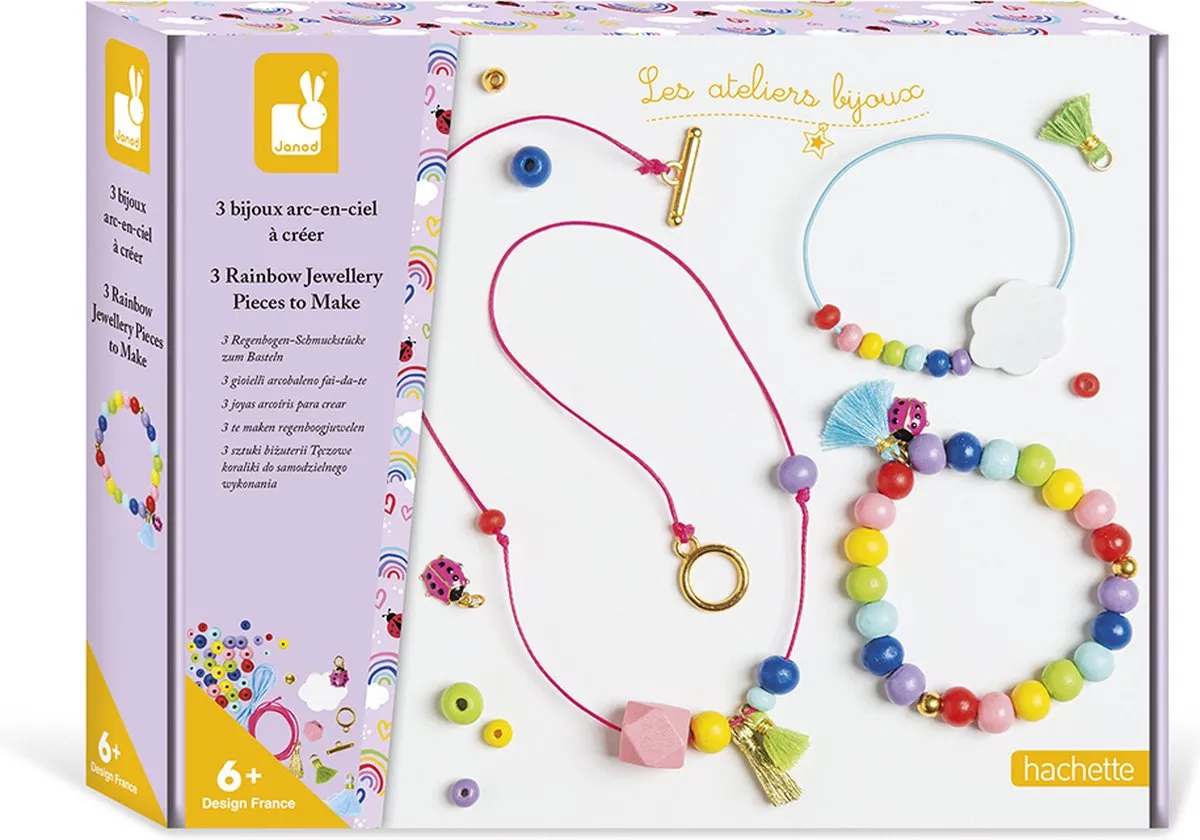 Janod Atelier Bijoux Sieraden maken Regenboog - 7 Kleuren
