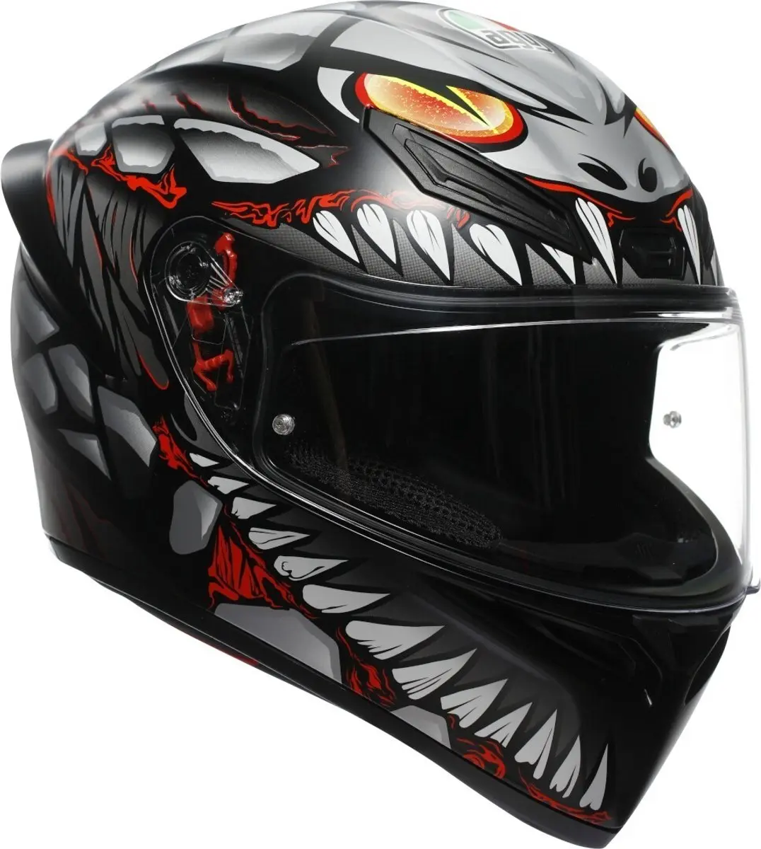 AGV K1 S LYZARD MATT BLACK/GREY/RED