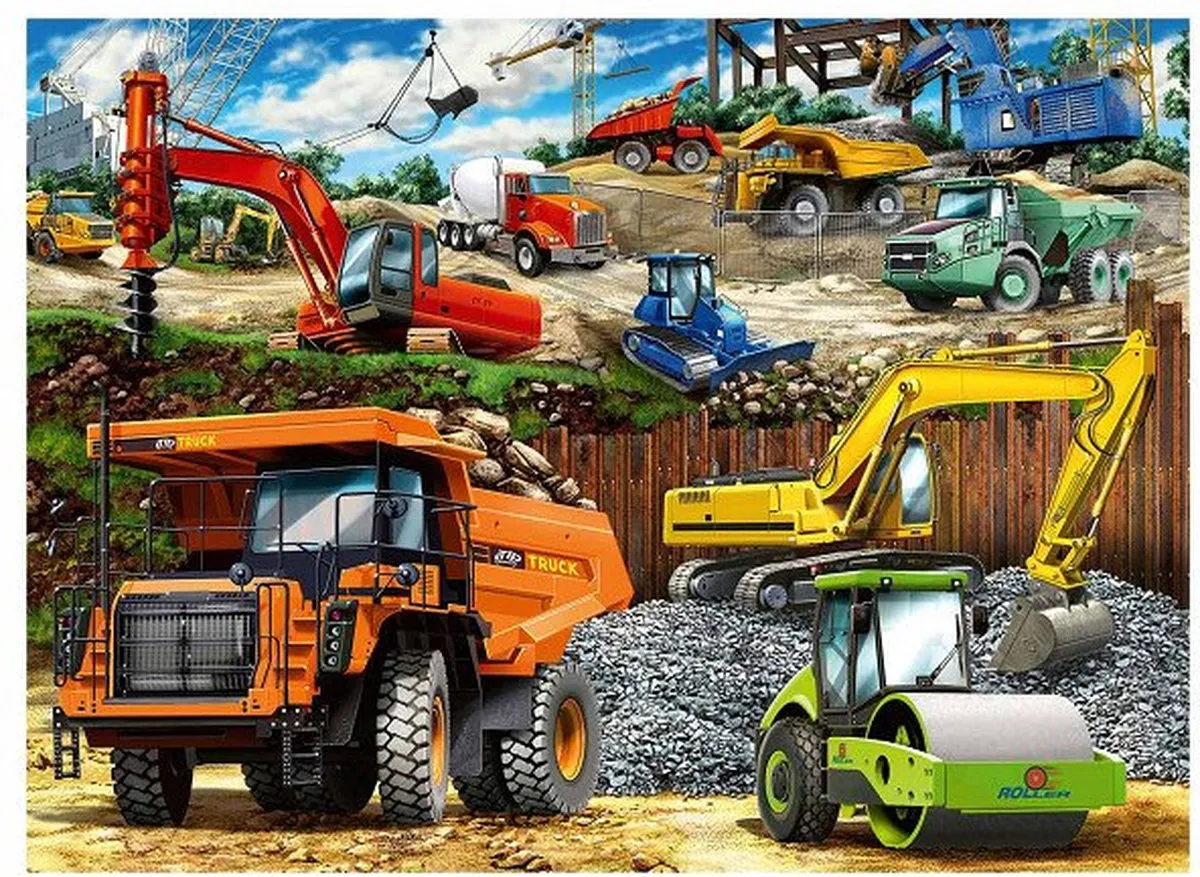 Ravensburger Bouwvoertuigen Legpuzzel 100 Stuks - 129737