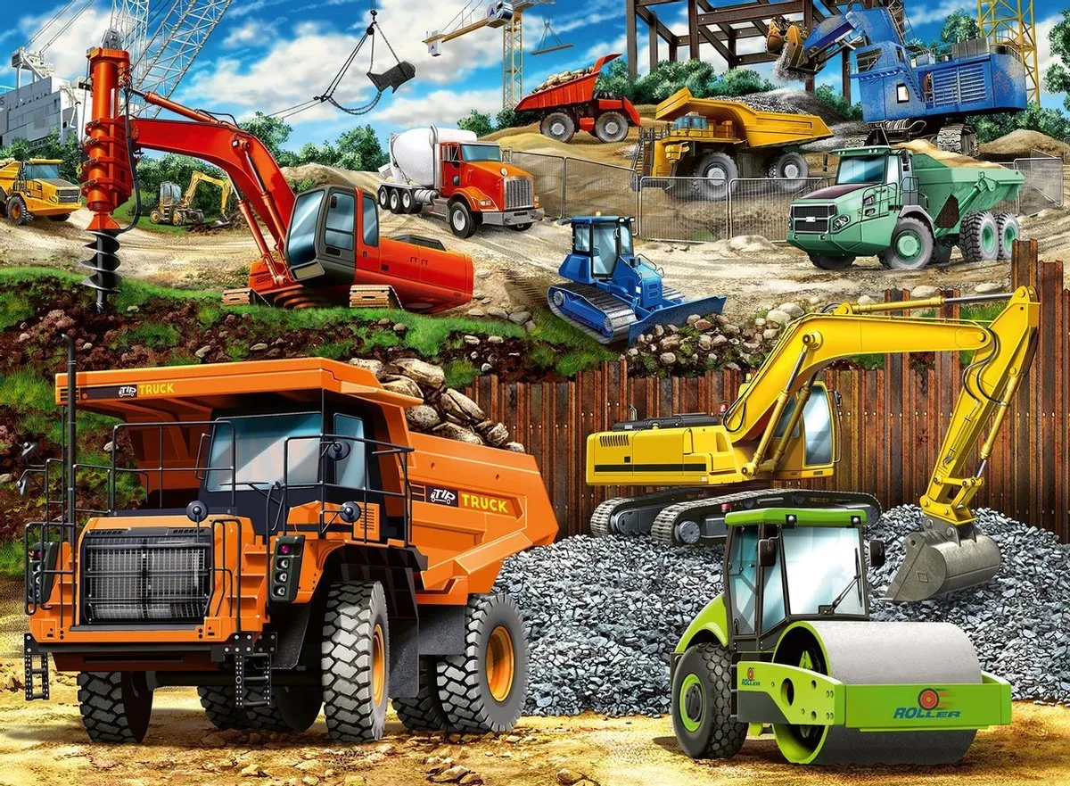 Ravensburger Bouwvoertuigen Legpuzzel 100 Stuks - 129737