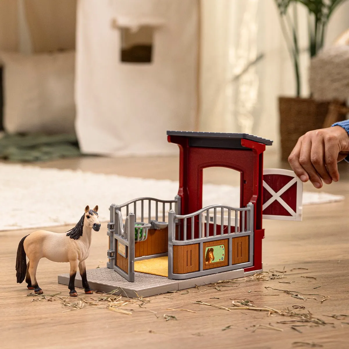 Schleich Farm World Ponybox Mustang Merrie 42724 - Multikleur