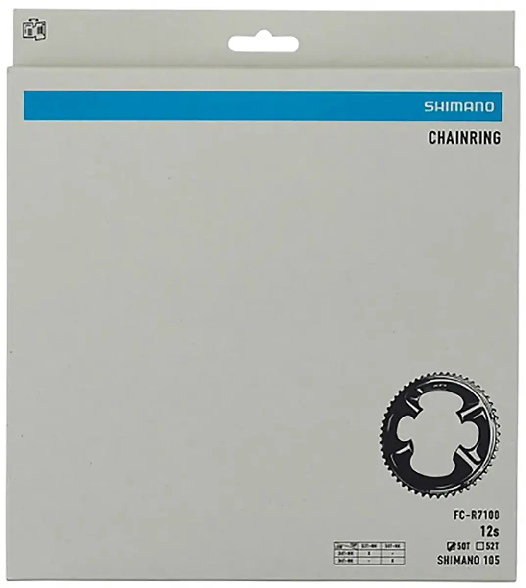 Shimano 105 FC-R7100 Kettingblad 50T - Zilver - 110 BCD