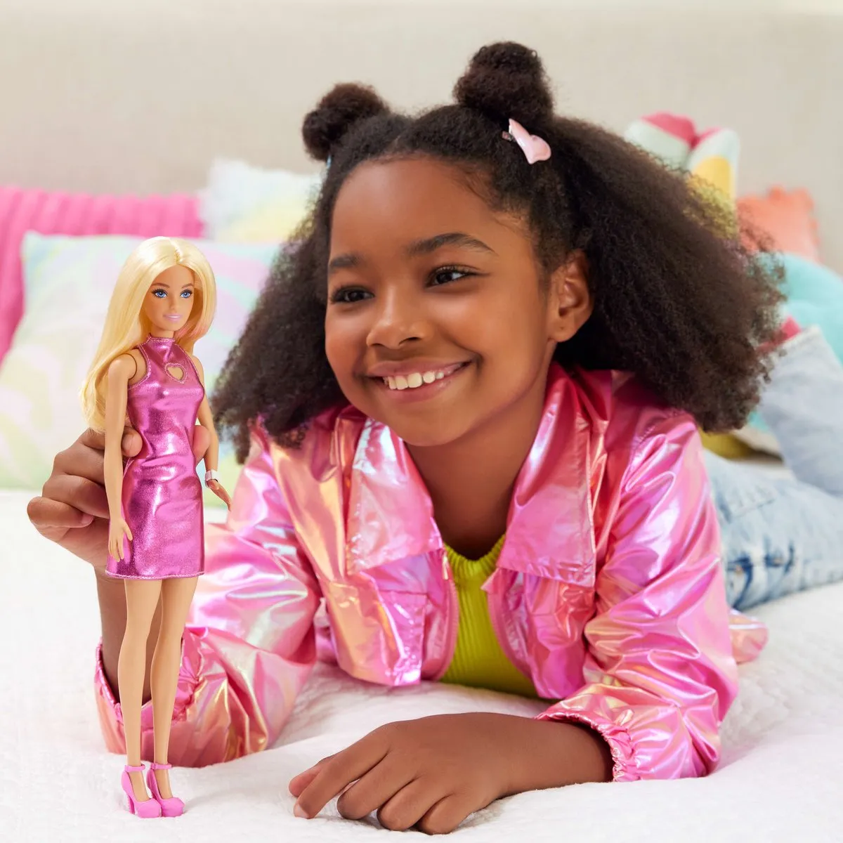 Barbie Fashionista Fuchsia Korte Jurk - Modepop - afbeelding 6 van 6